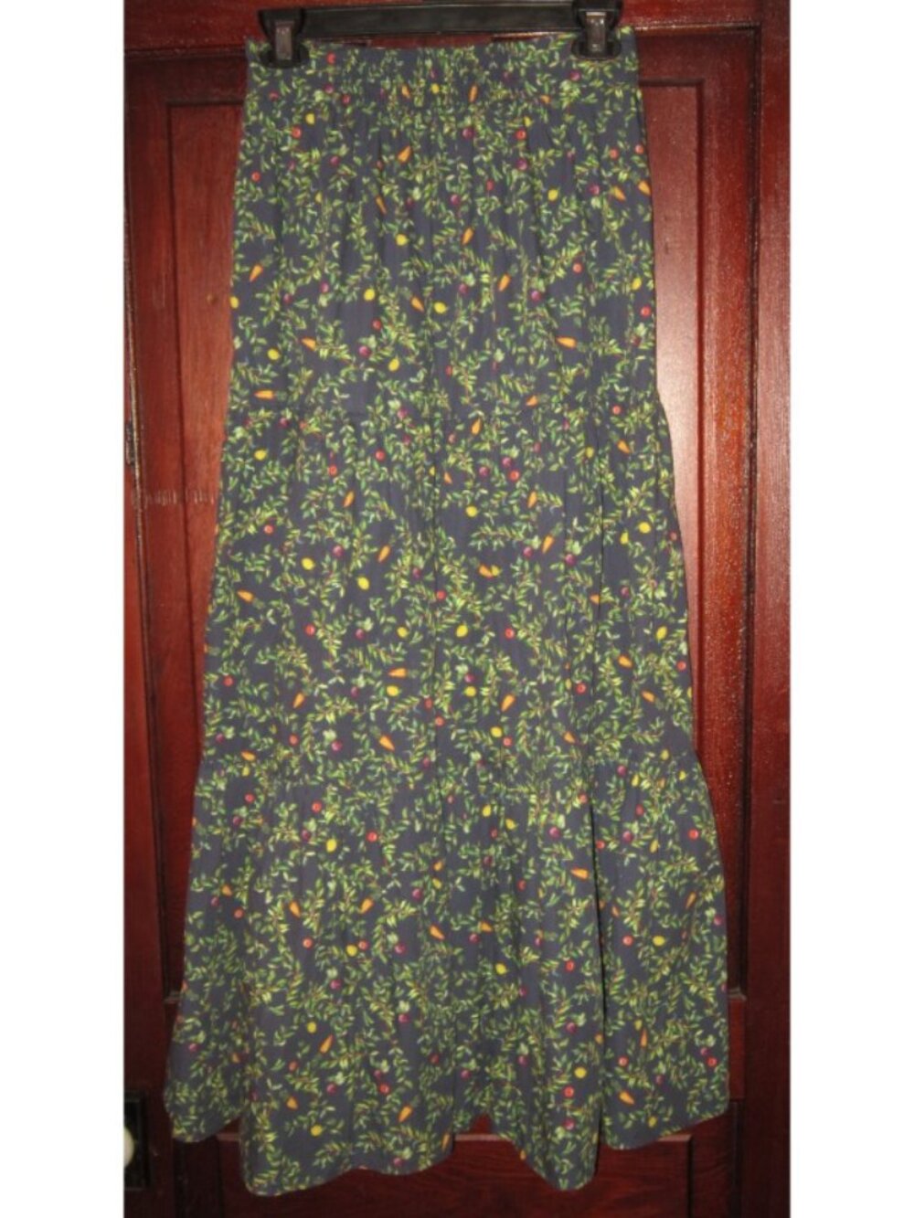 Hill House Size XS S Maxi Skirt Camilla Midnight Garden Vegetable Navy Botanical - Picture 2 of 4